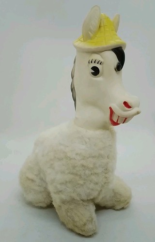 Juguete Gloria de colección peluche 9" caballo o burro con cara de goma y sombrero ¡Súper dulce! - Imagen 1 de 14