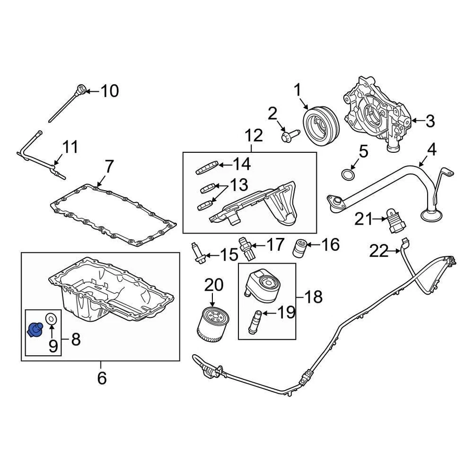 For Ford F-450 Super Duty 1999-2005 Ford F75Z6730BA Engine Oil Drain Plug Foto 4 de 4