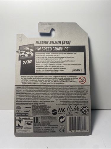 2020 Hot Wheels Blue Nissan Silvia (S13), HW Speed Graphics 7/10 HC12 - Picture 2 of 2