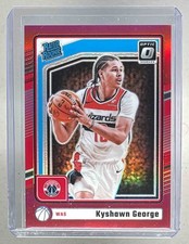 Kyshawn George 2024 Panini Donruss Optic #299 Red Rated Rookie Rookie RC 28/99