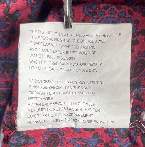Junya Watanabe Paisley CDG Shirt Made in Japan - Picture 9 of 9