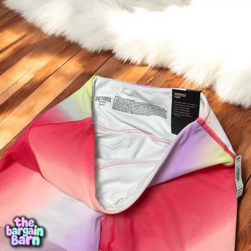 Victoria’s Secret VSX Knockout Sport NWT Sheer Rainbow Tie-Dye Athletic Leggings - Picture 4 of 6