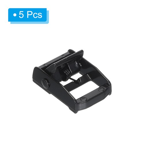 Sujetador de bloqueo de prensa de metal con hebilla de leva de 1,34" para correa de 3/4" 19 mm negro 5 piezas - Imagen 3 de 6