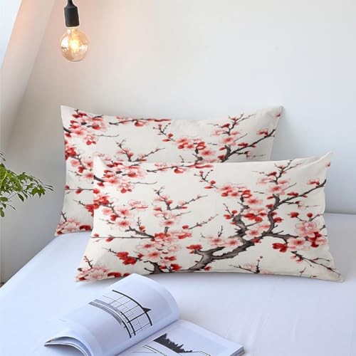 Oriental Cherry Blossom Comforter Set Full Szie Full(80" x 90") Pink Floral 4d - Afbeelding 6 van 7