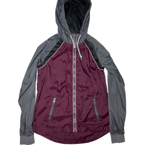 EUC Empyre Windbreaker Zip Up Jacket Hooded women’s size Small Maroon Gray Black - Picture 4 of 16