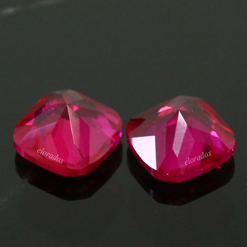 Par de cojines de piedras preciosas certificadas Mogok natural sangre rojo rubí 3,00 mm EL05 - Imagen 5 de 5