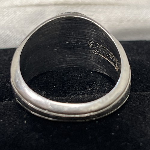 Anillo ArtCarved 1985 clase saladio talla 7 azul ovalado cristal piedras preciosas usado en excelente estado - Imagen 7 de 17