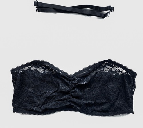 Torrid Bralette Size 3 Black Floral Sheer Lace Convertible Adjustable Straps NWT - Picture 3 of 8