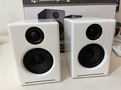 AudioEngine A2+ BT Weiß Wireless 2.0 Desktop Lautsprecher NEU! Bluetooth, USB