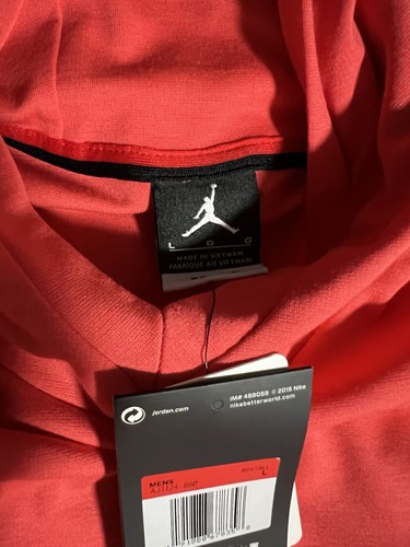Jordan Jumpman Pullover Dri-Fit Felpa con Cappuccio Taglia Large Infared AJ1124-687 Nuovo con etichette - Foto 4 di 7