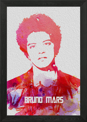 Bruno Mars Framed Wall Art Poster Canvas Print Picture
