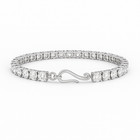 925 Silver 7.00 Ct Treated Natural Diamond Bracelet 3mm Certified Tennis Jewelry