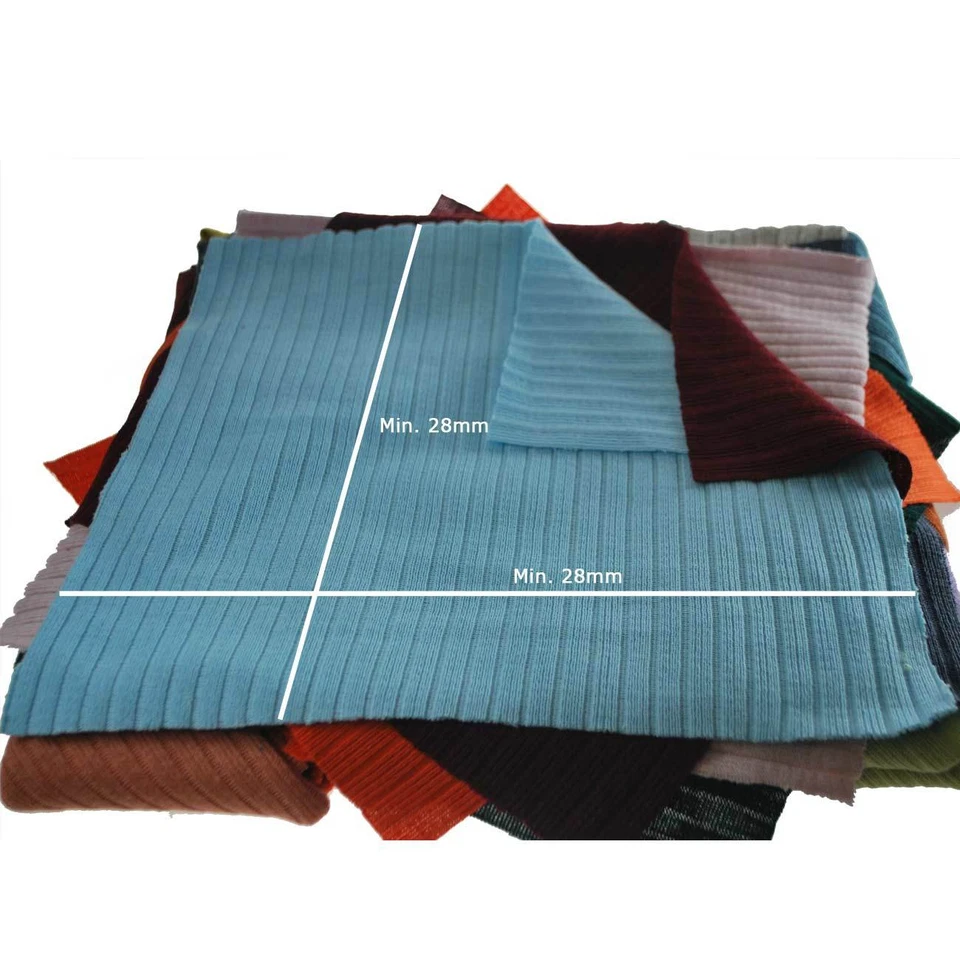 Neotrims Knit Rib Fat Quarters Fabric Squares Patchwork, Assorted Colours 6 Pack - Image 2 of 4