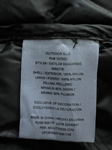 Eddie Bauer Puffer Jacket Boys Sz Medium 7-8 Black 650 Down Quilted Lightweight - Picture 11 of 11