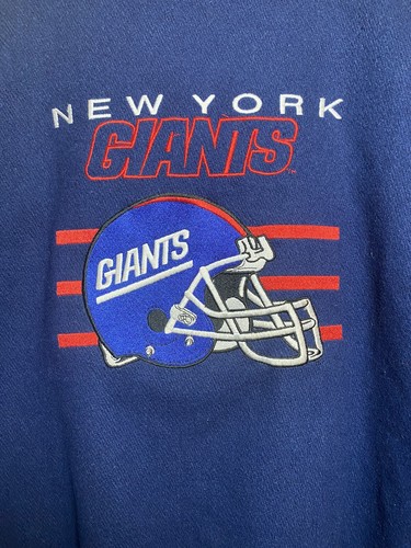 VINTAGE DeLONG Unijacke Wolle rot blau NY Giants NFL - Herren XL - Bild 3 von 16