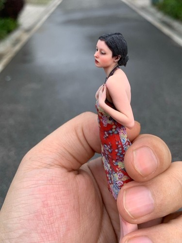 Resin Diorama 1:18 Cheongsam Mädchen Miniatur Figur Puppe Spielzeug Szene Requisiten - Bild 15 von 20