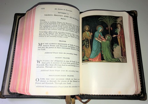 1957 Maryknoll DAILY MISSAL OF THE MYSTICAL BODY Over 1700 Pages Color Pictures - Imagen 4 de 8