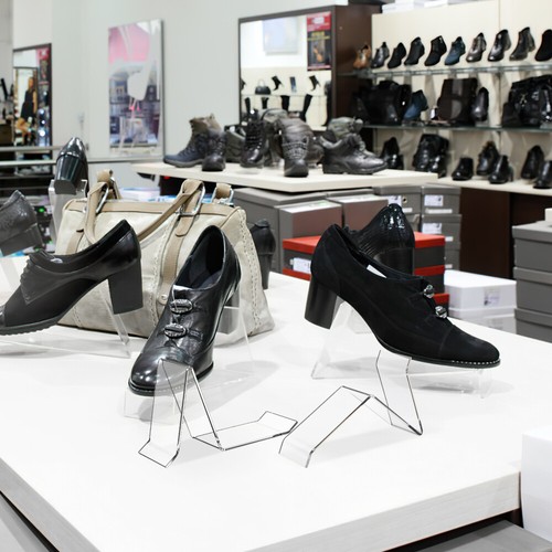 2 Pcs Acrylic Shoe Display Stands Shopping Mall Sandal Racks Sneaker Holders - Bild 7 von 11