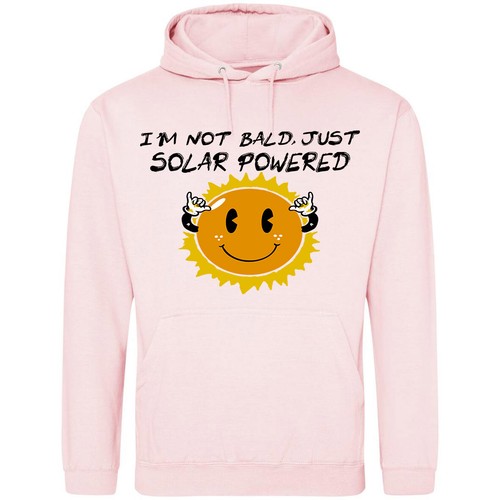 I'm Not Bald, Just Solar Powered, Unisex Hoodie XS - 5XL, Hair Loss, Sun, Happy - Picture 11 of 15