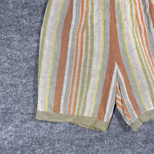 VINTAGE 50s 60s Nardis of Dallas Womens Shorts Size XS 23 Stripe Cotton Side Zip - Picture 3 of 18