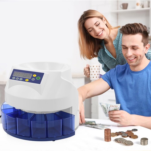 Professional USD Coin Counter and Sorter Machine, Coin Wrapper Max 500 Coins - Picture 10 of 12