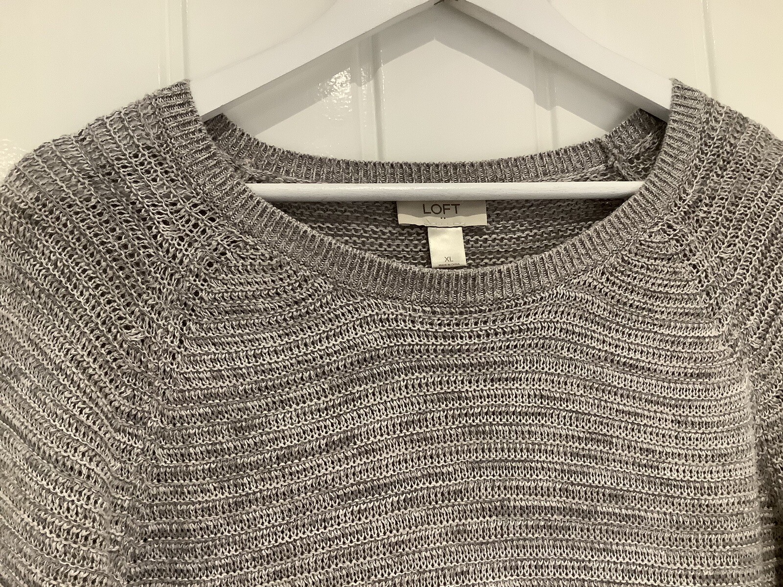 Ladies LOFT lovely Casual Grey Long Jumper, Size 1416, VGC eBay