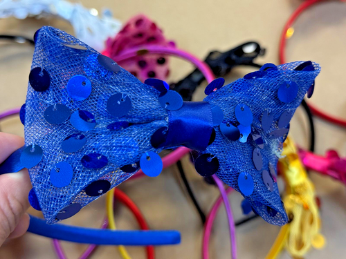 12 Pcs Girl Kids Bow Sequin Net Headbands Bows Hair Bands Hair Accessories - Picture 2 of 8