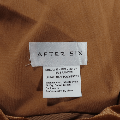 After Six Golden Almond Style 1541 Cowl-Neck Lux Velvet Maxi Dress Size 4R - Picture 9 of 10