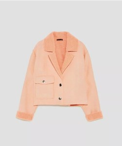 peach jacket zara