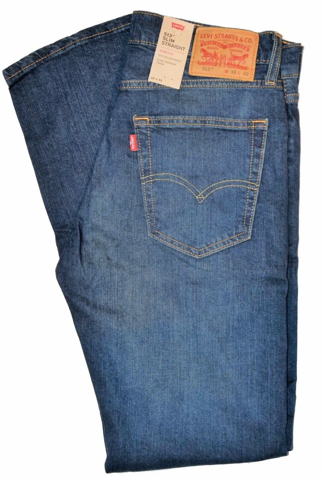 Genuine LEVIS 513 Men's Jeans Regular Straight Fit Dark Blue Faded SALE!!!  | eBay