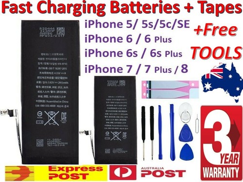 iPhone 14 13 12 Pro Max 6 7 8 PLUS X High Capacity Battery Replacement For Apple - Picture 1 of 5