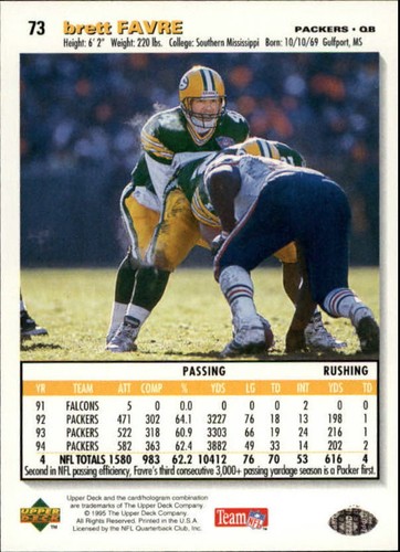 Brett Favre Football Cards RC's, Base Cards - You Pick! - Listing 1 of 2! - Picture 149 of 466