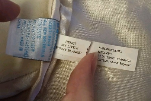 Baby Ganz My Little Bunny Blanket Cream Beige Lovey Stuffed Animal Plush HE8627 - Picture 11 of 11