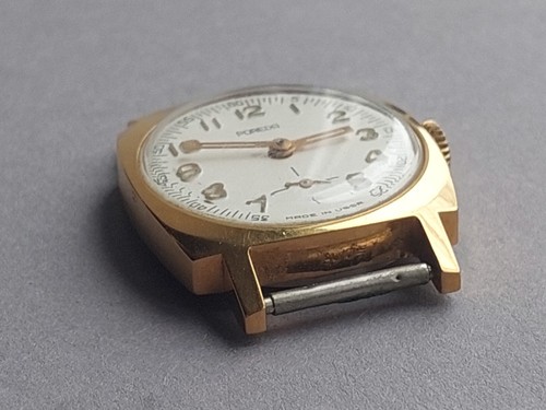 Soviet wrist watch for men Pobeda. Made in USSR. Gold plated. Original. ## - Picture 7 of 14