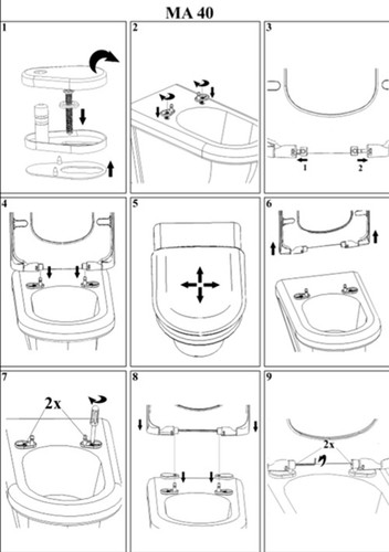 Hamberger Haro WC Sitz Toilettendeckel für TOTO NC CW762Y Tube Absenkautomatik  - Bild 6 von 6