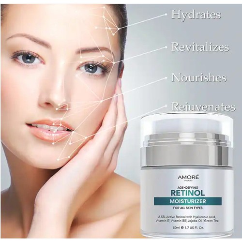 RETINOL 2.5% HIGH POTENCY ANTI-AGING MOISTURIZER DIMINISHES WRINKLES FINE LINES - Picture 2 of 4