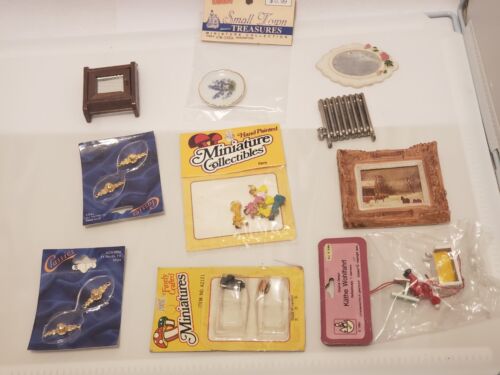 10 Piece Lot Dollhouse Miniature Misc Decor Scale 1/12 Metal Home Radiator