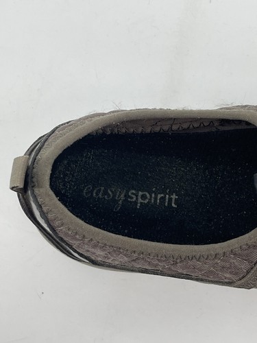 Easy Spirit Pull On Zip Comfort Shoes Womens Sz 7.5 Leather Textile Dark Bronze - Picture 9 of 10