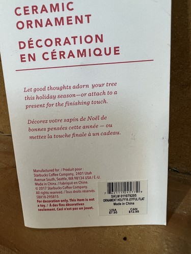 Starbucks Siren Christmas Ornament - Holiday 2022 Xmas Red Joyful Tag - Bild 4 von 6