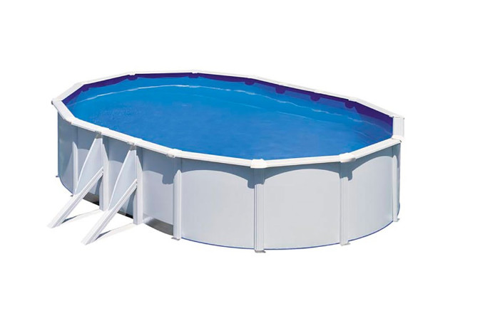 PISCINA OVALE GRE FIDJI KIT 610 ECO 610x375x120 pompa a sabbia skimmer scaletta