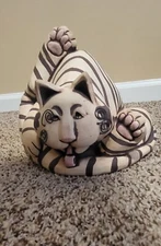  Signed - C Butler Jones Ceramic Cat Bank