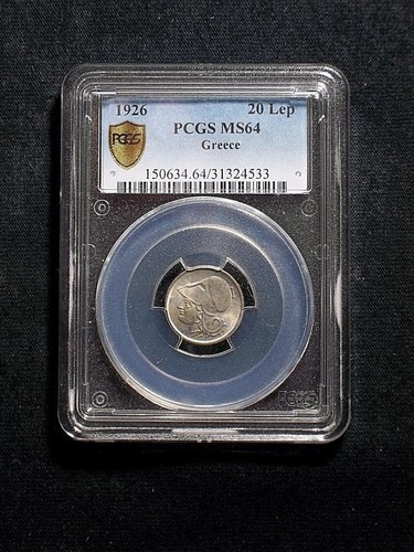 1926 Greece 20 Lepta PCGS MS64 - Picture 3 of 3