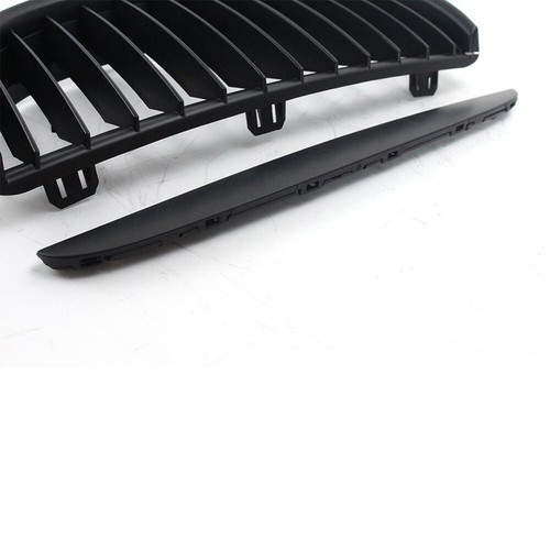 Matte Black Single Slat Front Kidney Grille For BMW E90 E91 325i 328i 2005-2008 - Picture 7 of 12