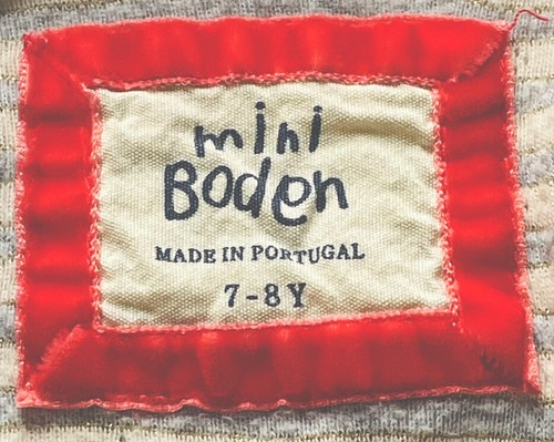 Mini Boden Girls Blue Ivory Gold Striped Thermal Long-Sleeve Top 7-8 Years 128cm - Picture 11 of 12
