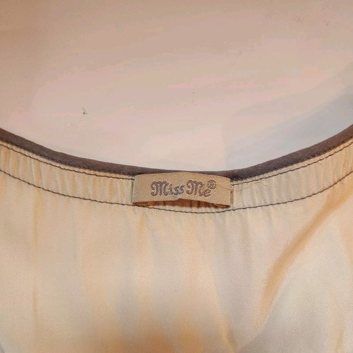 Miss Me **Damaged** Flutter Wrap Dress Silk & Cotton Size Large Stitching Detail - Picture 7 of 23