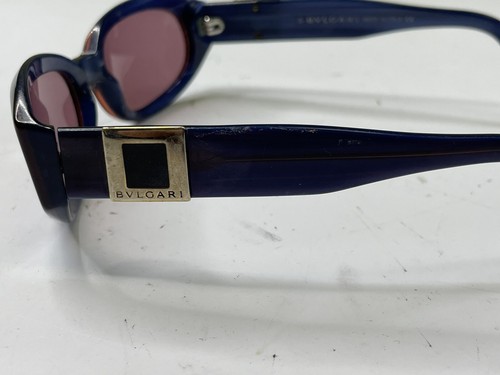BVLGARI Womens Vintage 1990 Designer Sunglasses Blue Rectangle 822 585 Y2K - Picture 3 of 12