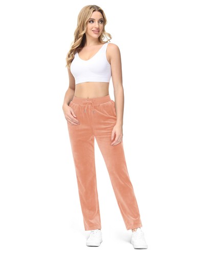 Women's Velour Pants Soft Velvet Sweatpants Warm Athletic Casual Lounge Joggers - Picture 22 of 92