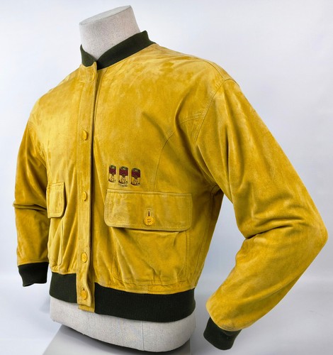 Iceberg Lederjacke Condensed gelb Gr. S Wildleder vintage 90s unisex - Bild 9 von 13