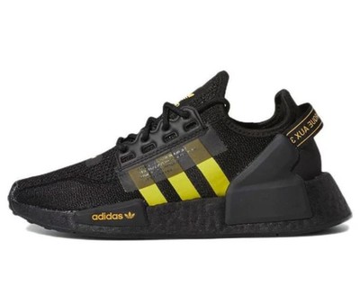 size 5 - (GS) adidas NMD_R1 V2 J 'Black Yellow Gradient' GY1397 NWB