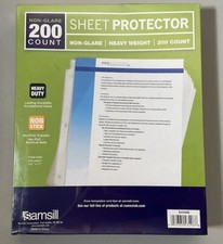 Samsill Non-Glare Sheet Protectors 200 Count Heavy Weight